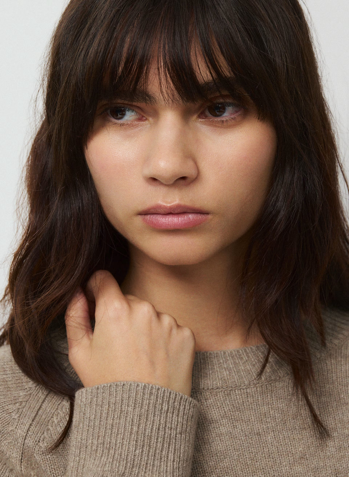 Wool Cashmere Raglan Sweater - Olive