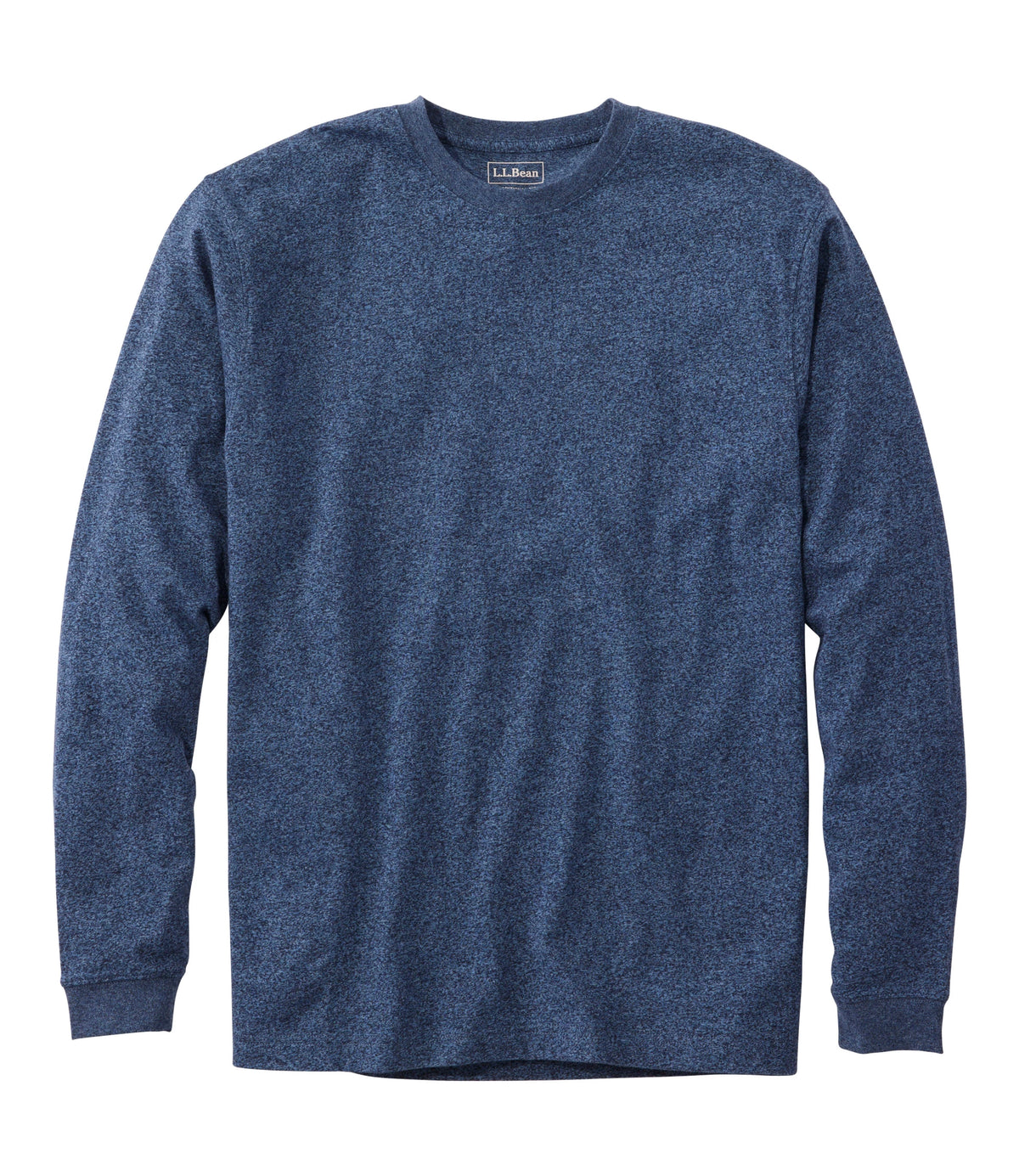 Men's Long-Sleeve Cotton Crewneck T-Shirt - Black
