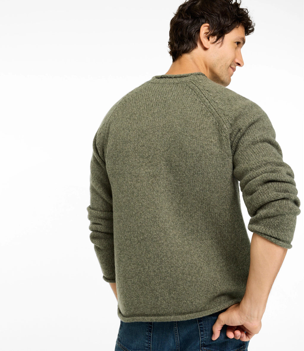 Men's Lambswool Rollneck Sweater - Natural