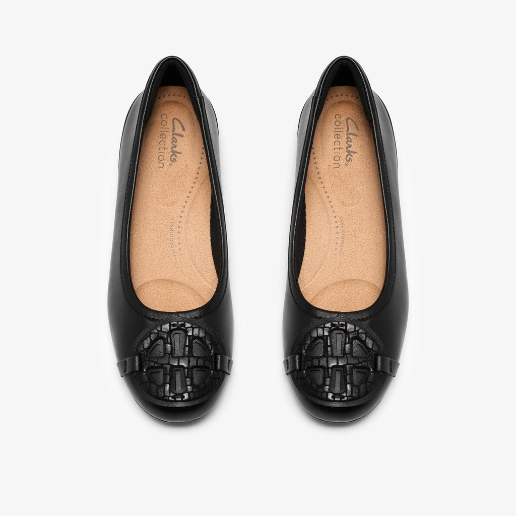 Leather Ballet Flat - Black