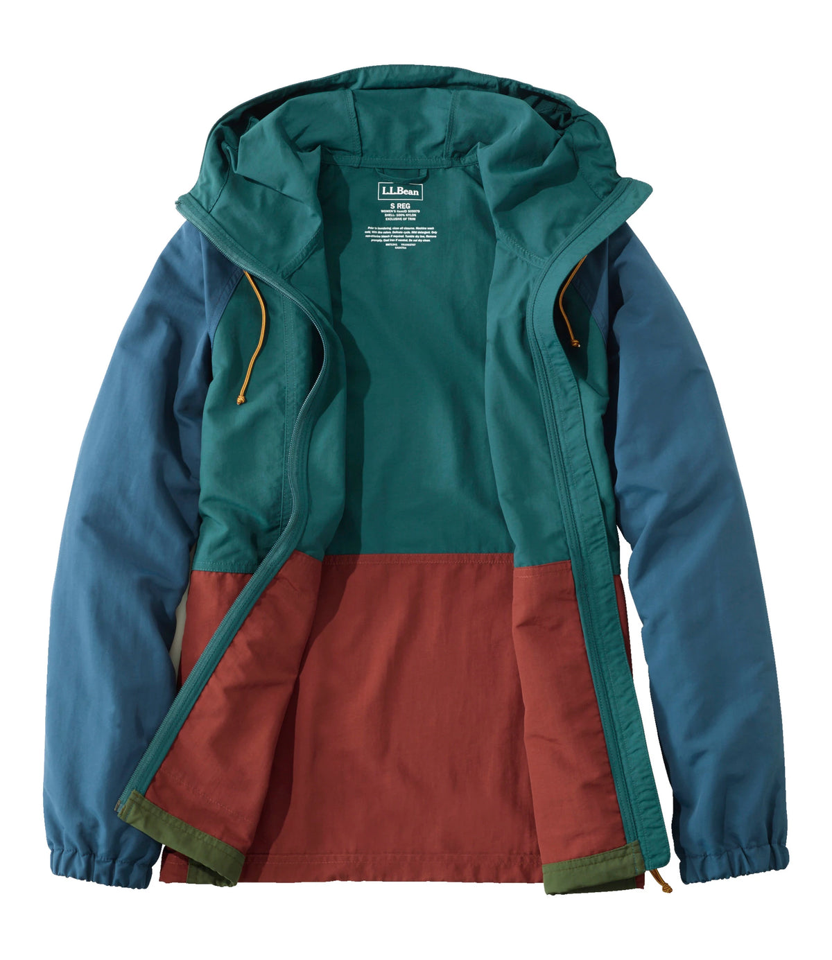 Women's Hooded Windbreaker Jacket - Green