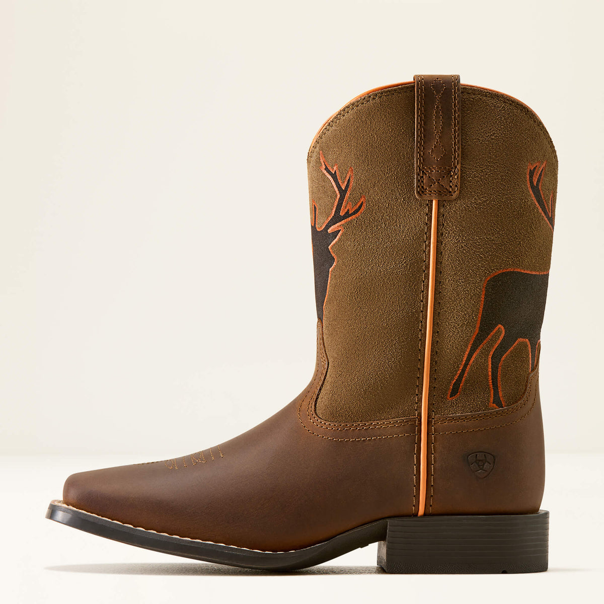 Kids' Wildlife Print Leather Boots - Brown