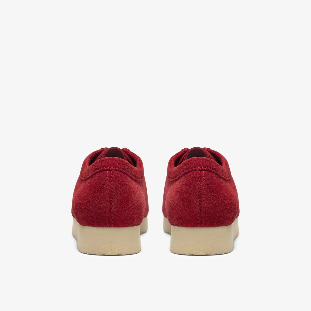 Men's Suede Moc Toe Lace-Up Shoe - Red