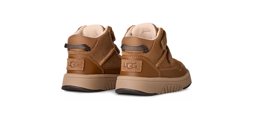 Toddler Leather And Suede Sneaker - Chestnut