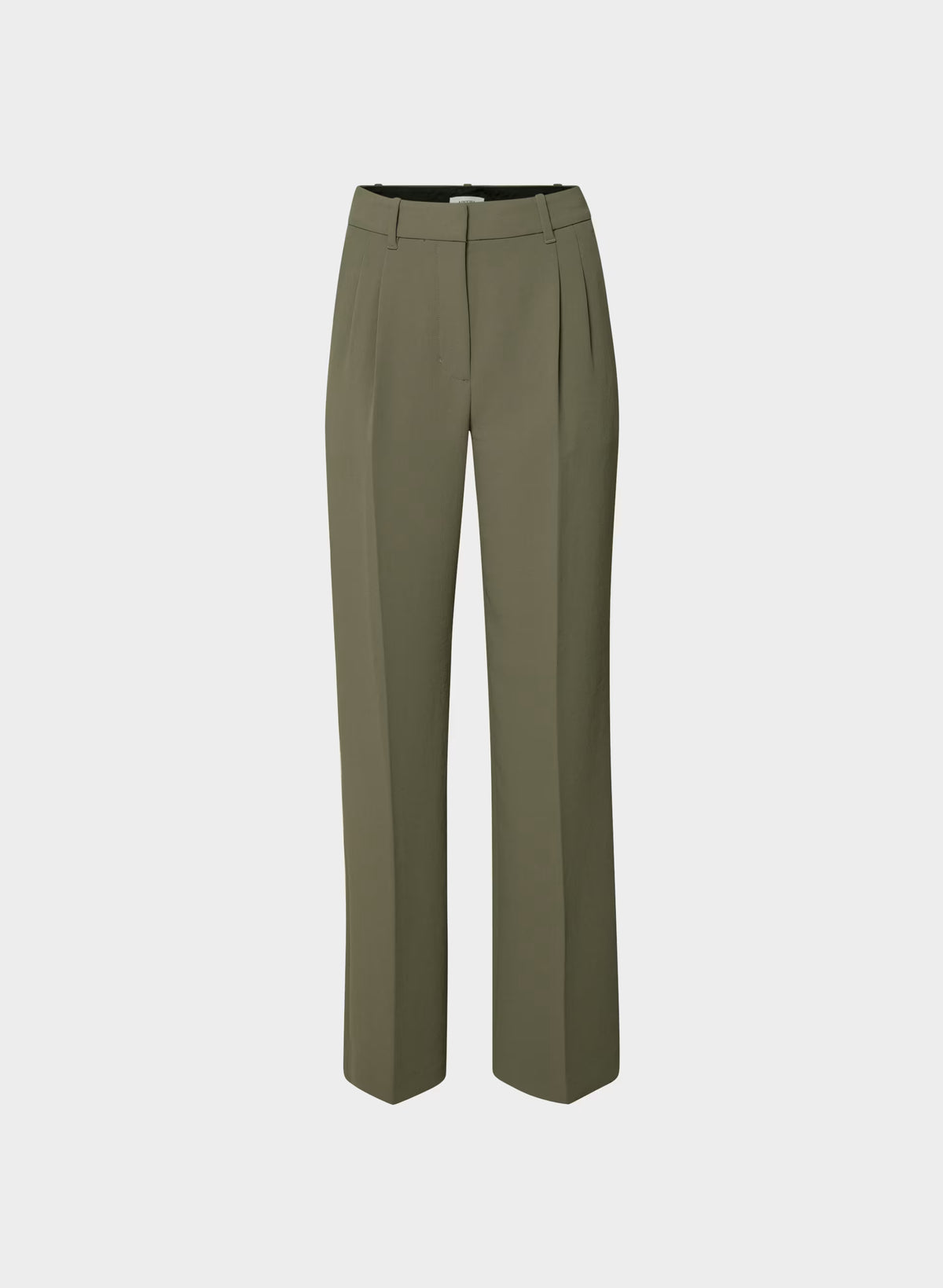 High-Rise Wide-Leg Crepe Trousers - Sand