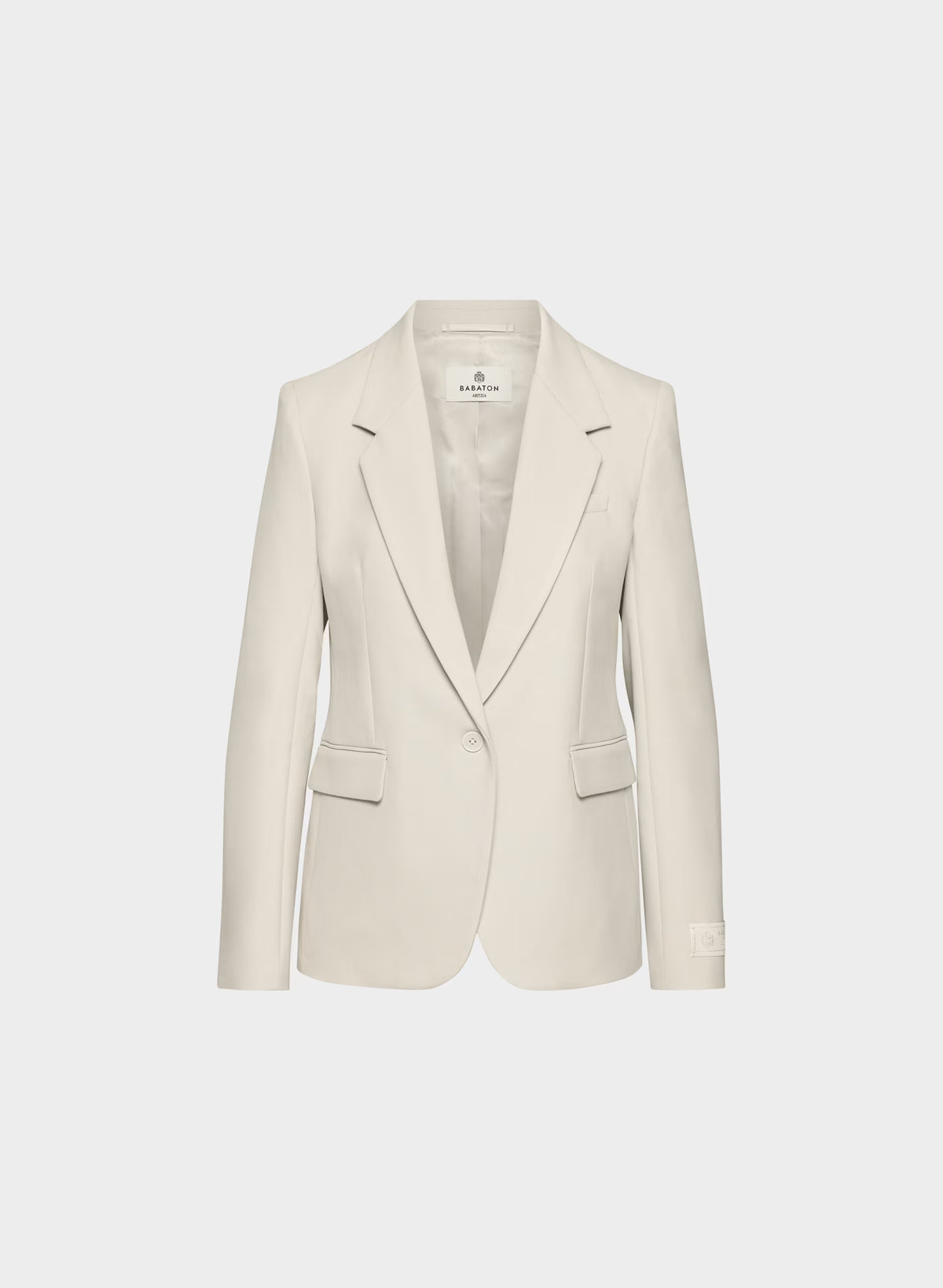 Single-Breasted Stretch Blazer - Check