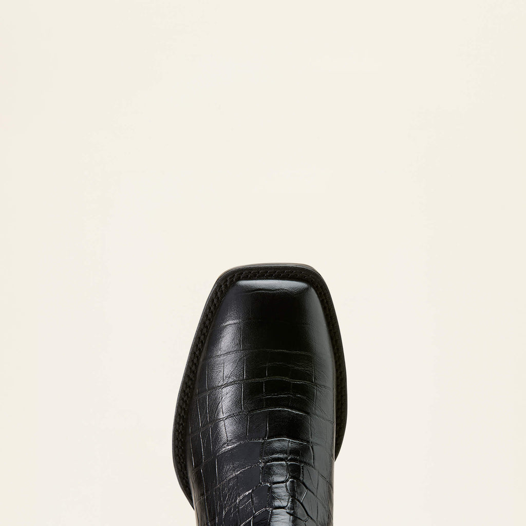Men's Suede Wide Square Toe Chelsea Boots - Navy