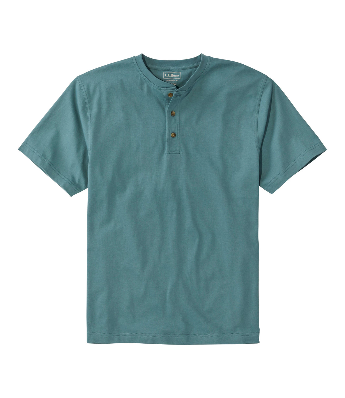 Men's Cotton Henley T-Shirt - Blue