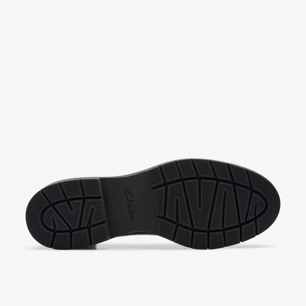 Leather Lug Sole Loafer - Black