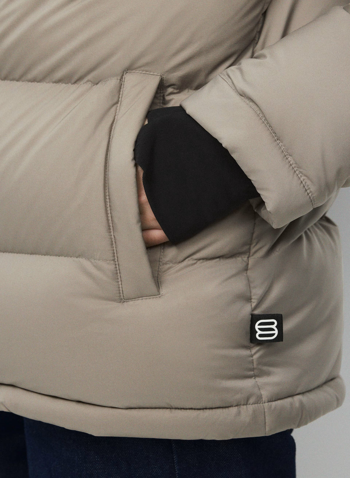 Long Down Puffer Jacket - Blue