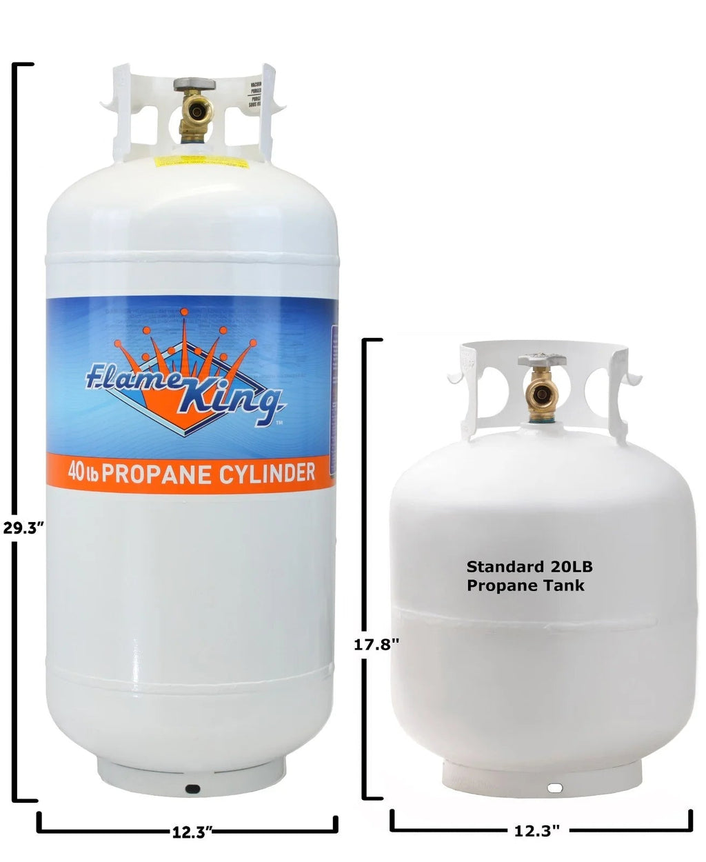 Flame King Steel Propane Tank 40 LB With OPD Valve