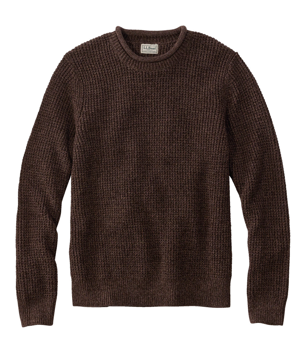 Men's Organic Cotton Waffle Knit Sweater - Indigo