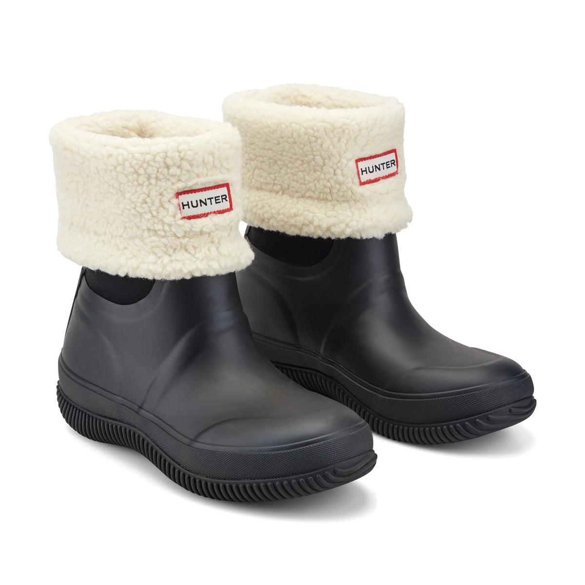Women's Insulated Roll-Top Snow Boots - Black