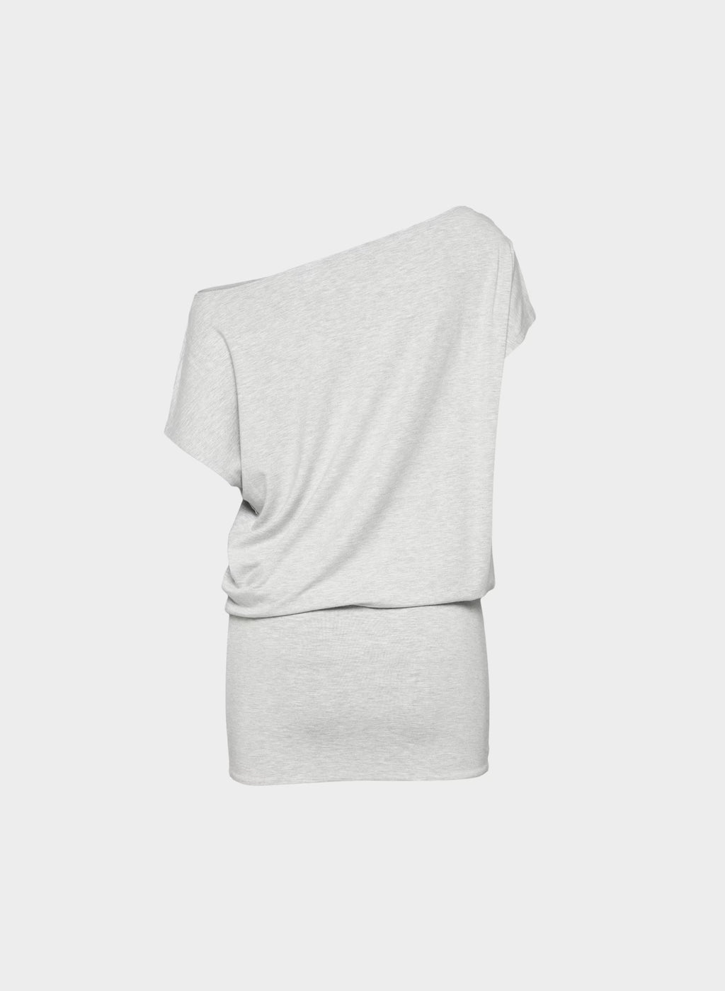 Boatneck Modal Jersey Mini Dress - Gray