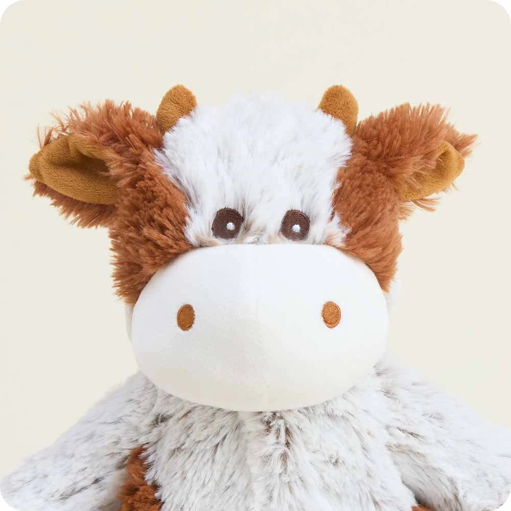 Weighted Heatable Cinnamon Latte Cow Plush