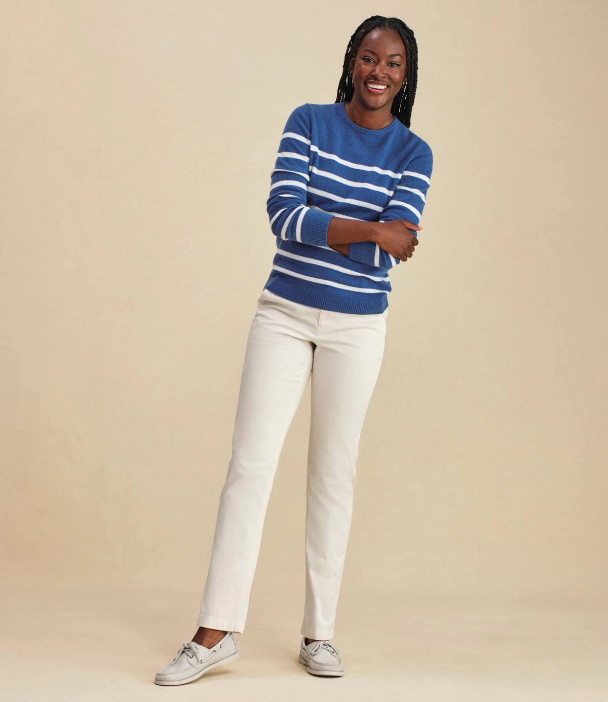 Women's Stretch Straight-Leg Chino Pants - Stone
