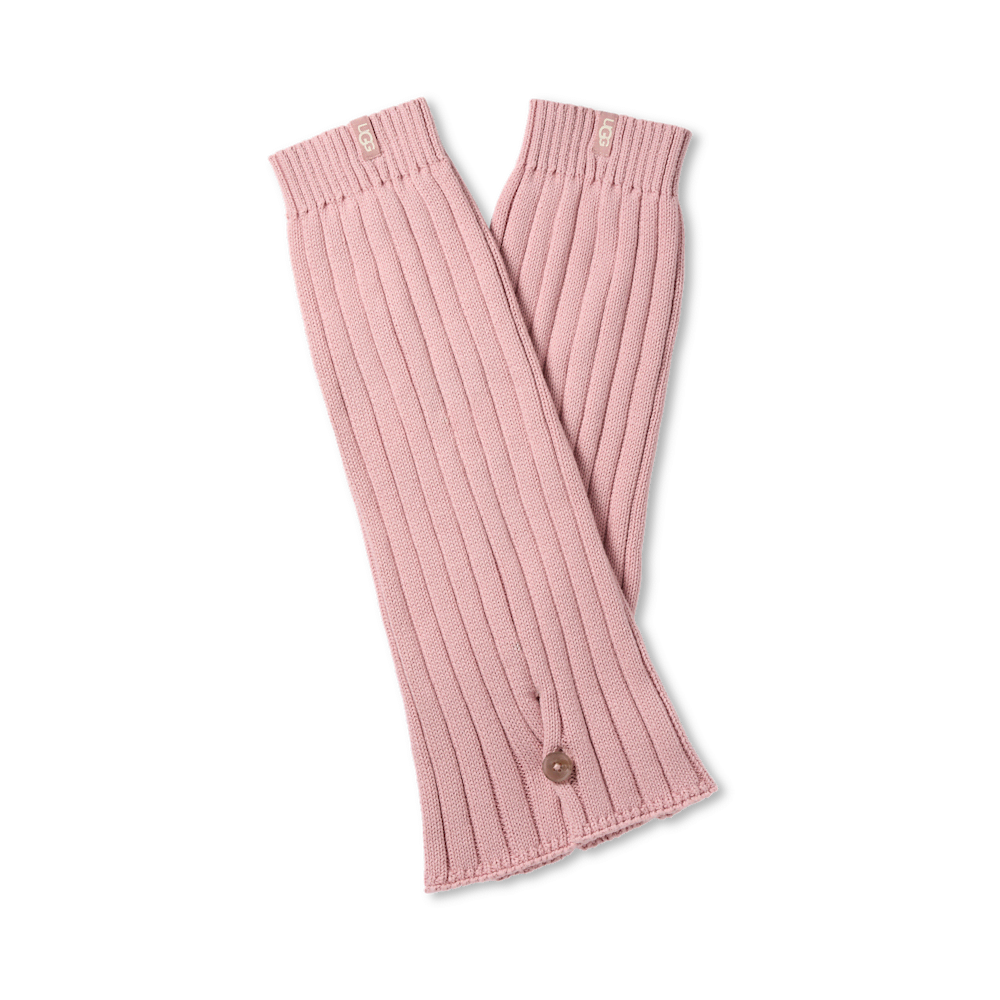 Rib Knit Button Leg Warmers - Dusk
