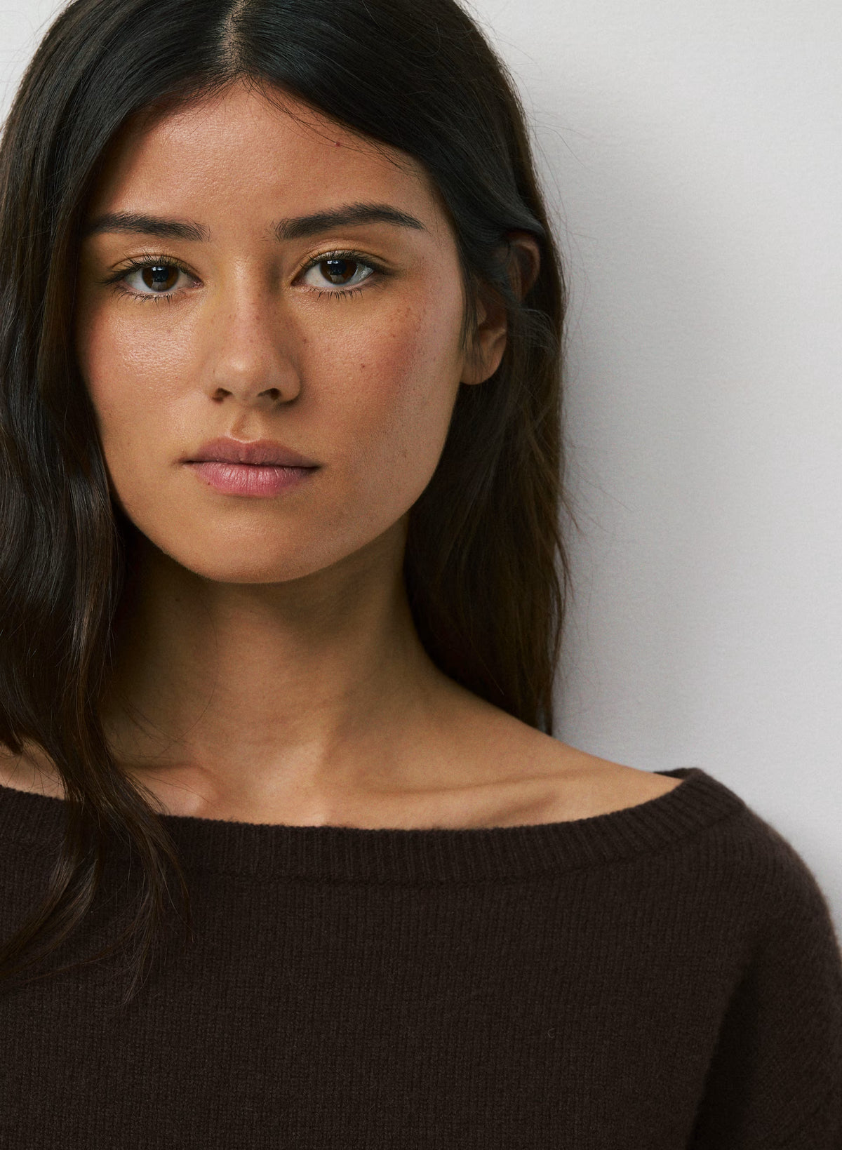 Cashmere Boatneck Sweater - Heather Gray