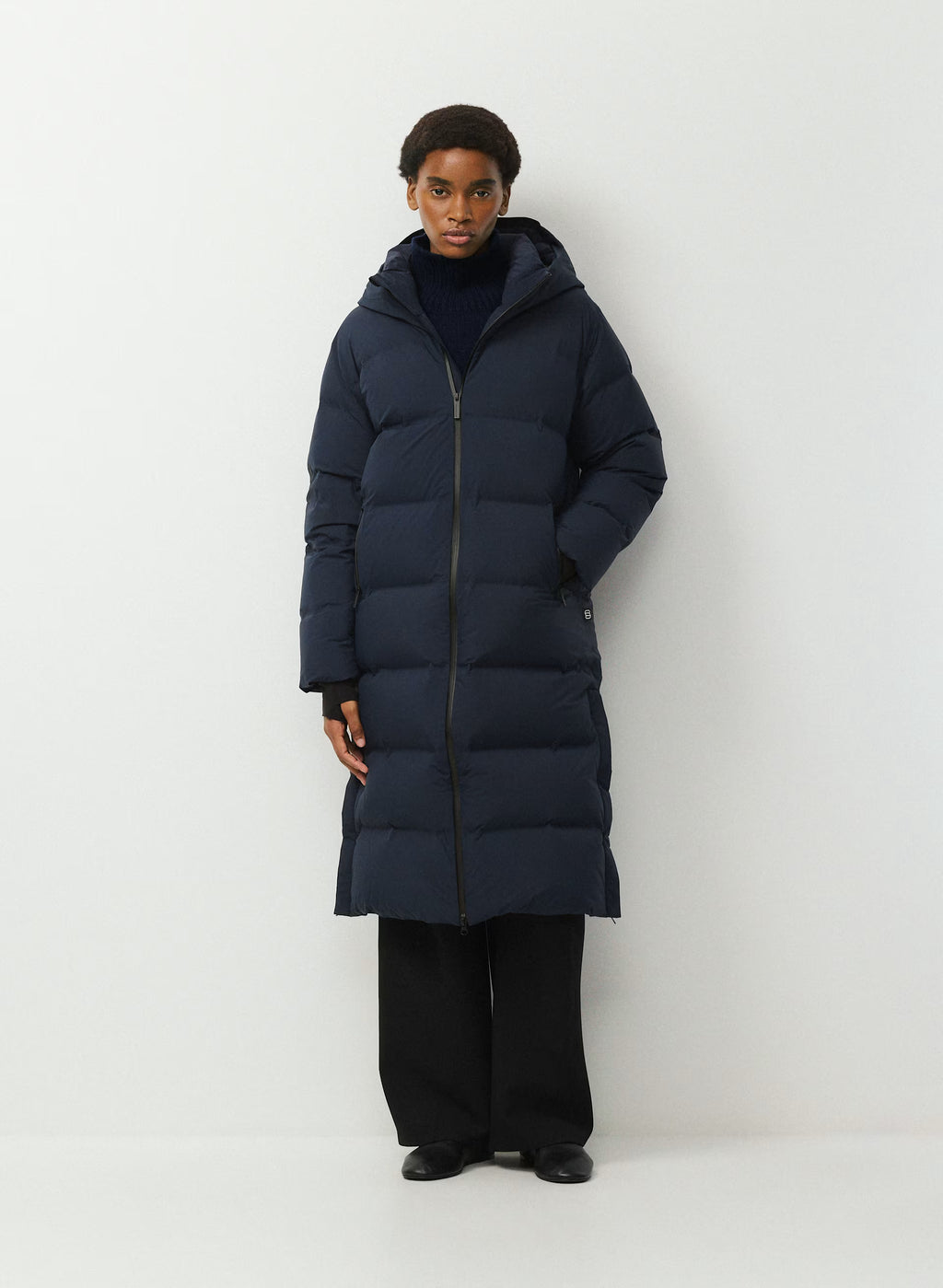 Waterproof Long Down Puffer Coat - Gray