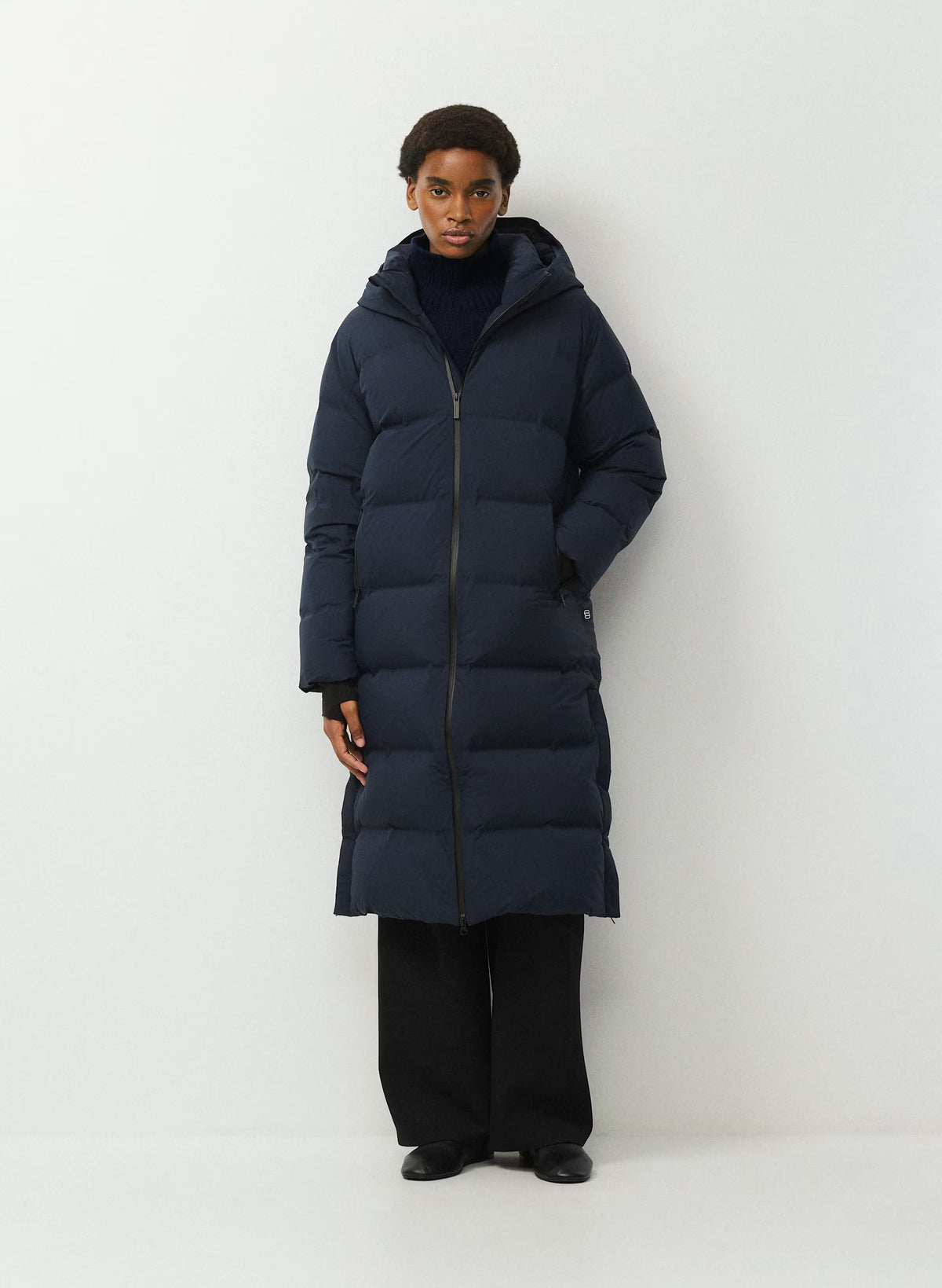 Waterproof Long Down Puffer Coat - Gray