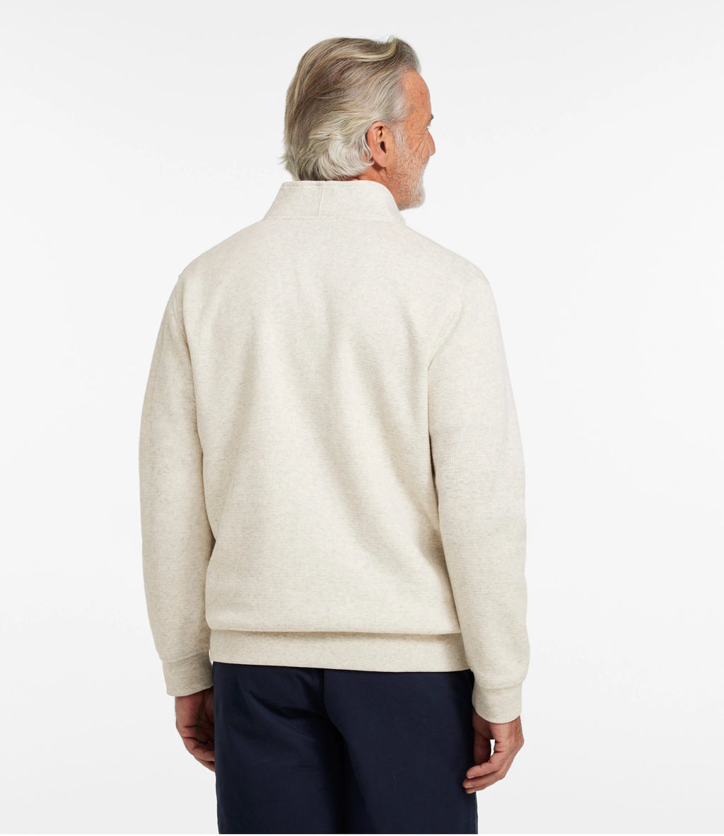 Men's Waffle Knit Quarter-Zip Sweatshirt - Blue