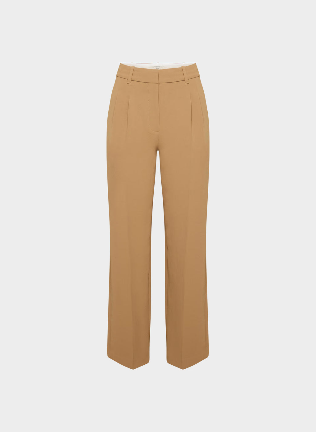 High-Rise Wide-Leg Crepe Trousers - Sand