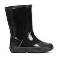 Kids' Glossy Rubber Rain Boots - Black