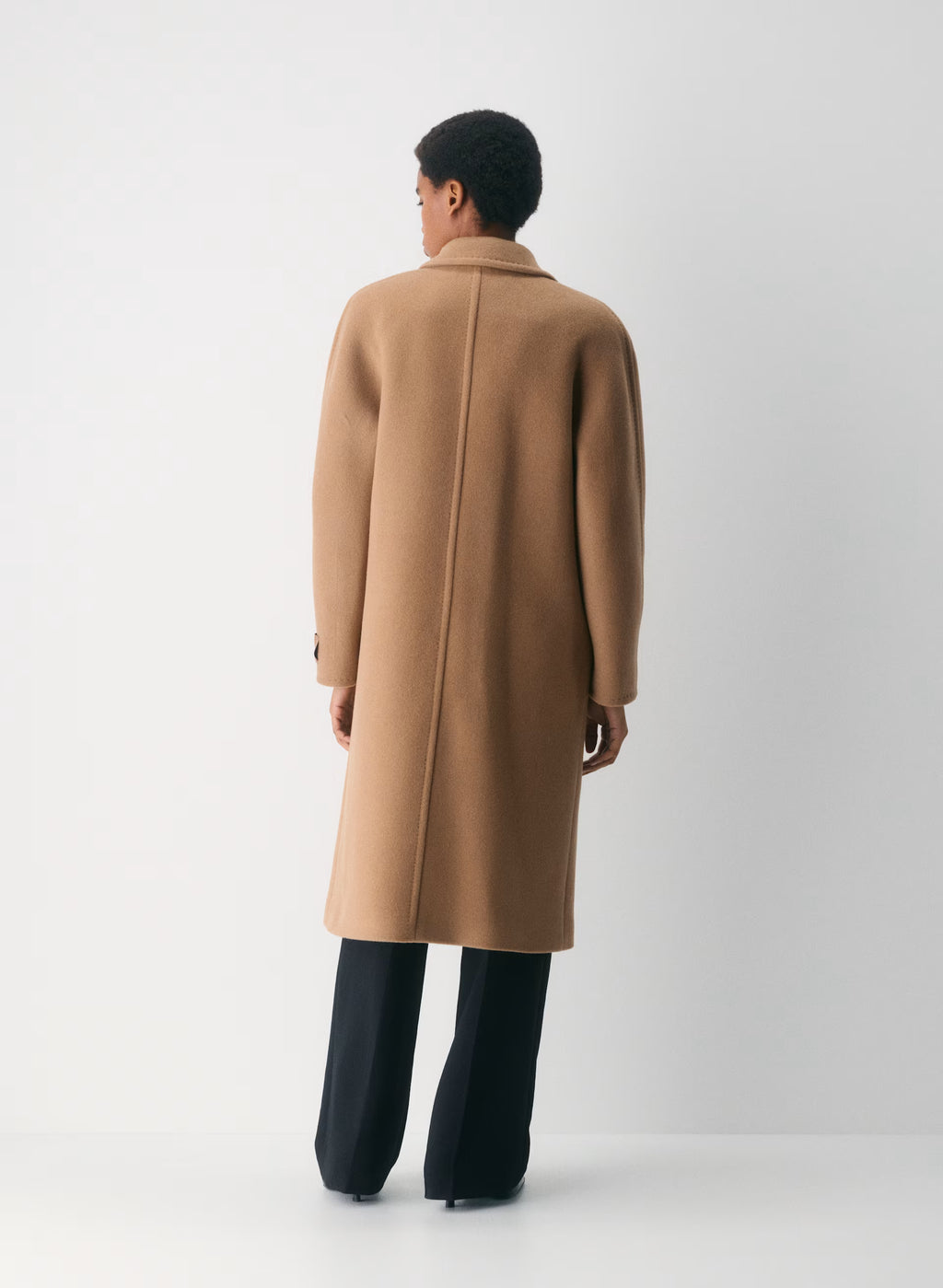 Double-Breasted Wool Cashmere Coat - Herringbone