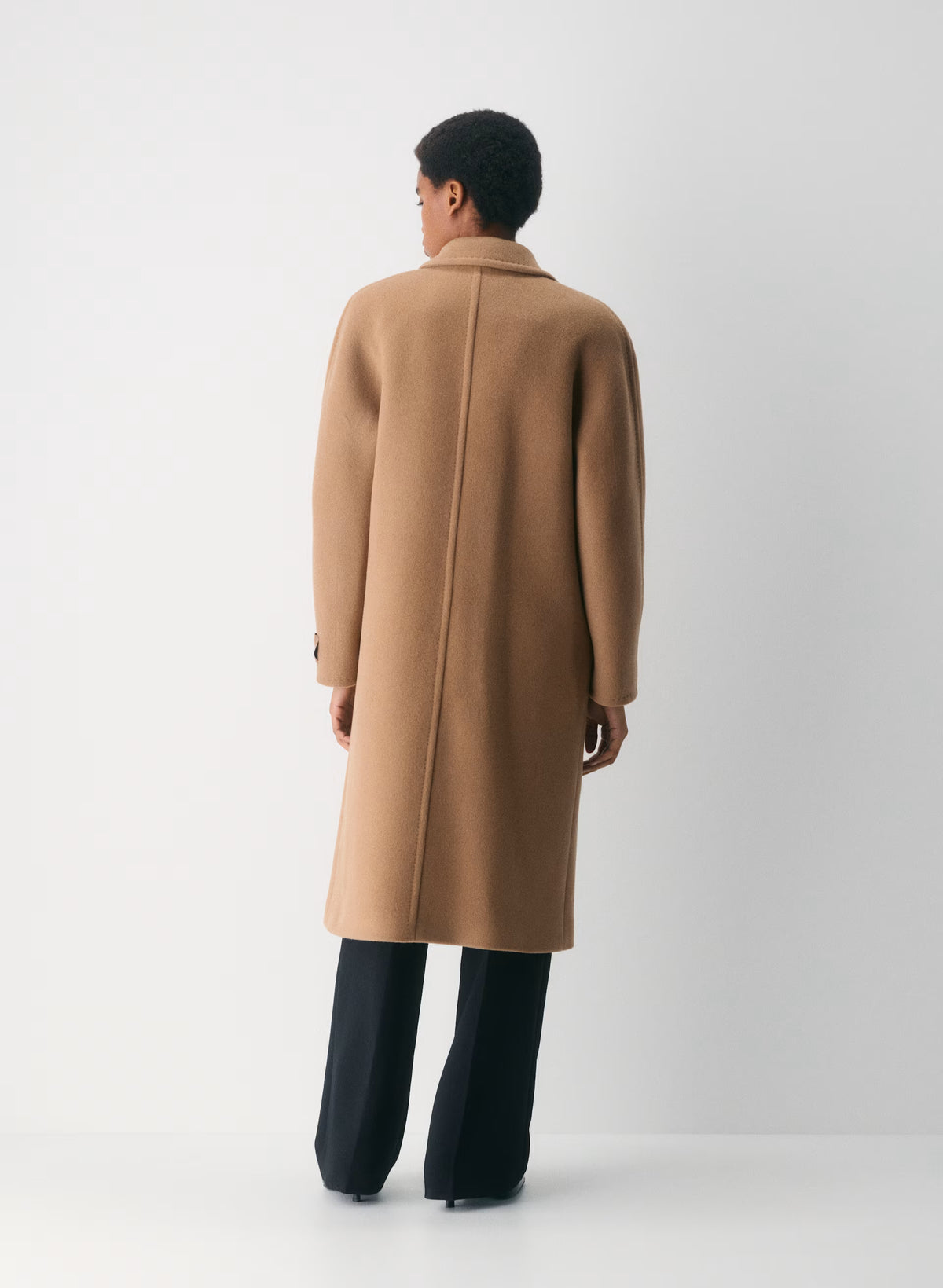Double-Breasted Wool Cashmere Coat - Herringbone