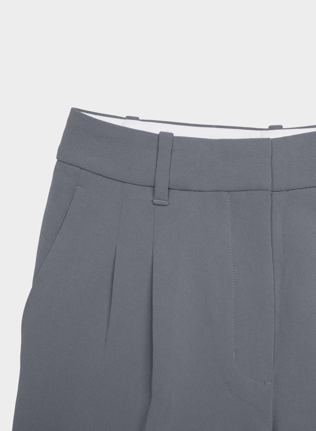 High-Rise Wide-Leg Crepe Trousers - Sand