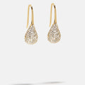 Small Teardrop Crystal Post Earrings - Gold