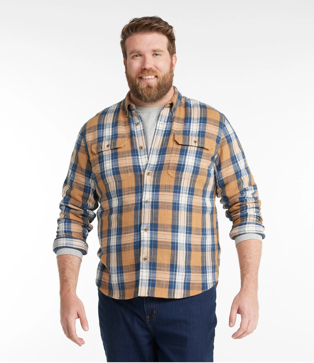 Men's Brushed Cotton Flannel Shirt - Barley