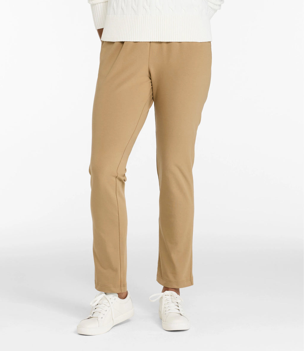 Women's High-Rise Stretch Tapered Pants - Taupe