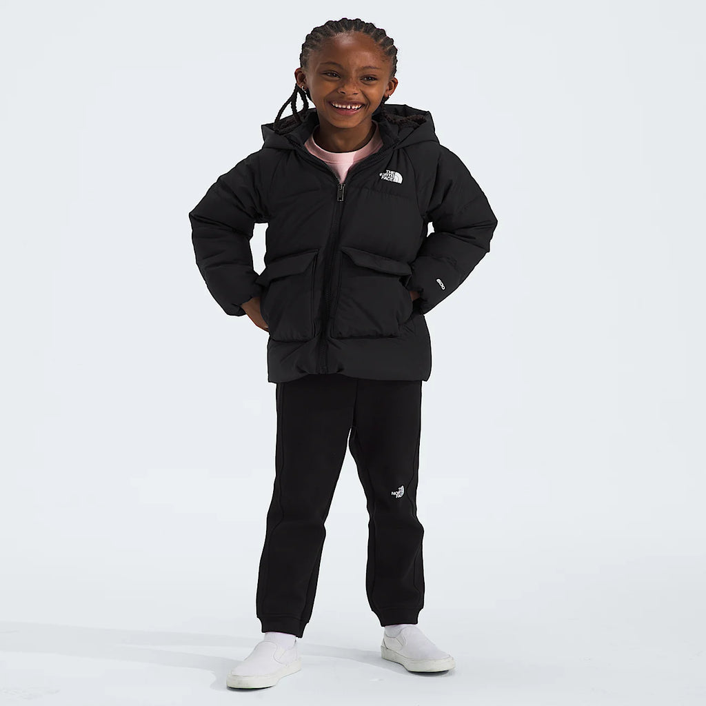 Kids' Fleece-Lined Insulated Parka - Black