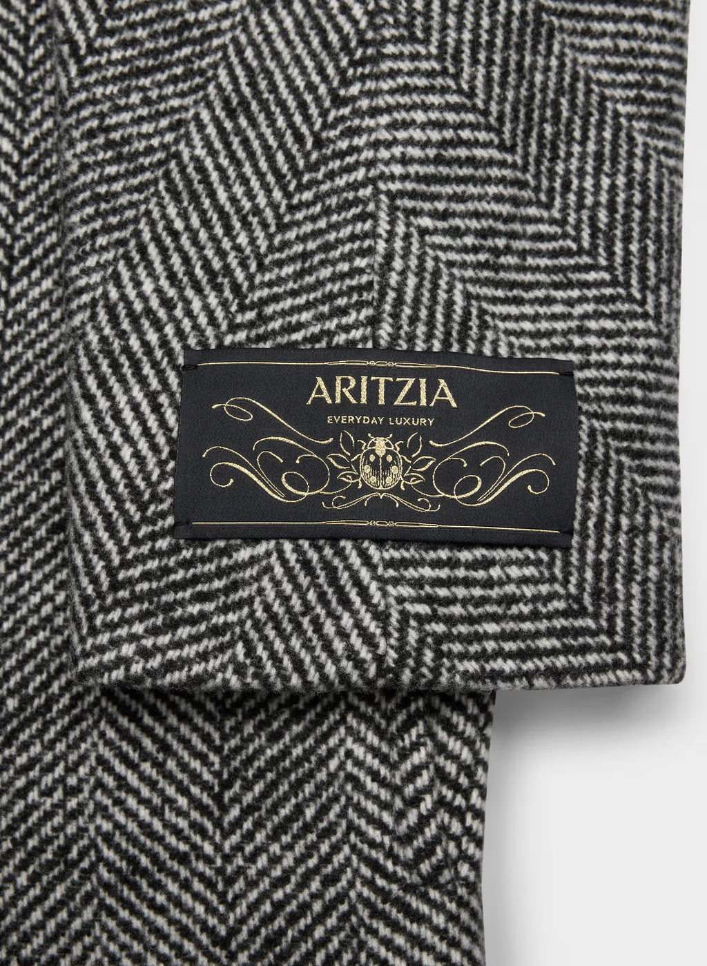 Double-Breasted Wool Cashmere Coat - Herringbone