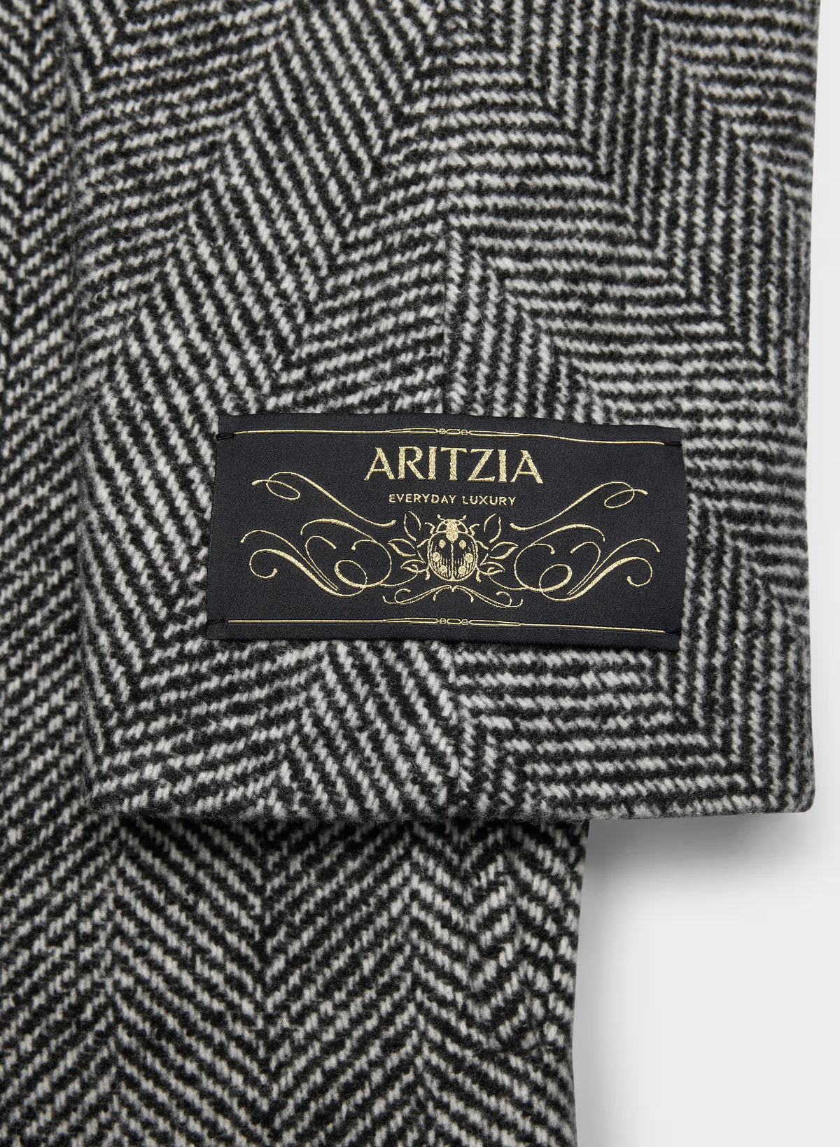 Double-Breasted Wool Cashmere Coat - Herringbone