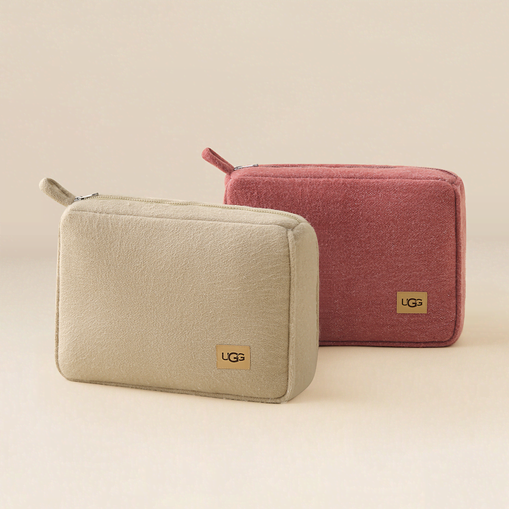 Faux Cashmere Travel Blanket Set - Coffee Berry