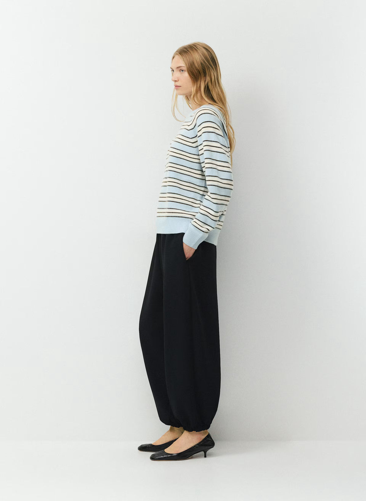 Wool Cashmere Raglan Sweater - Olive