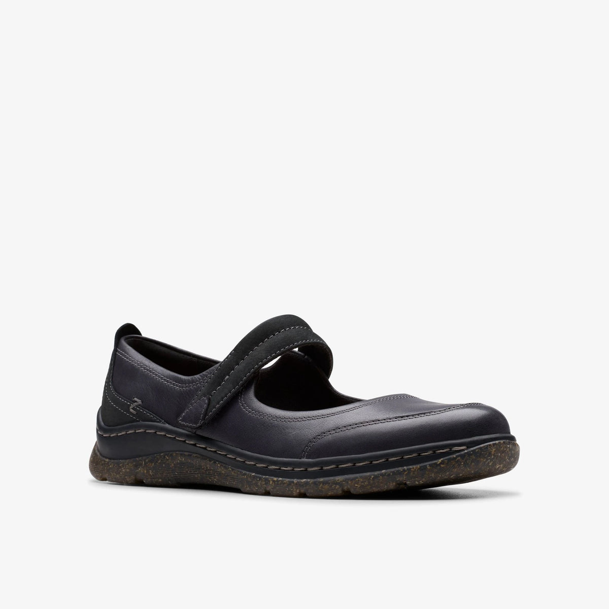 Women's Leather Mary Jane Flat - Black
