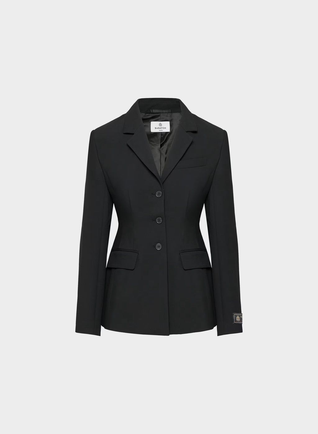 Single-Breasted Stretch Blazer - Brown Check