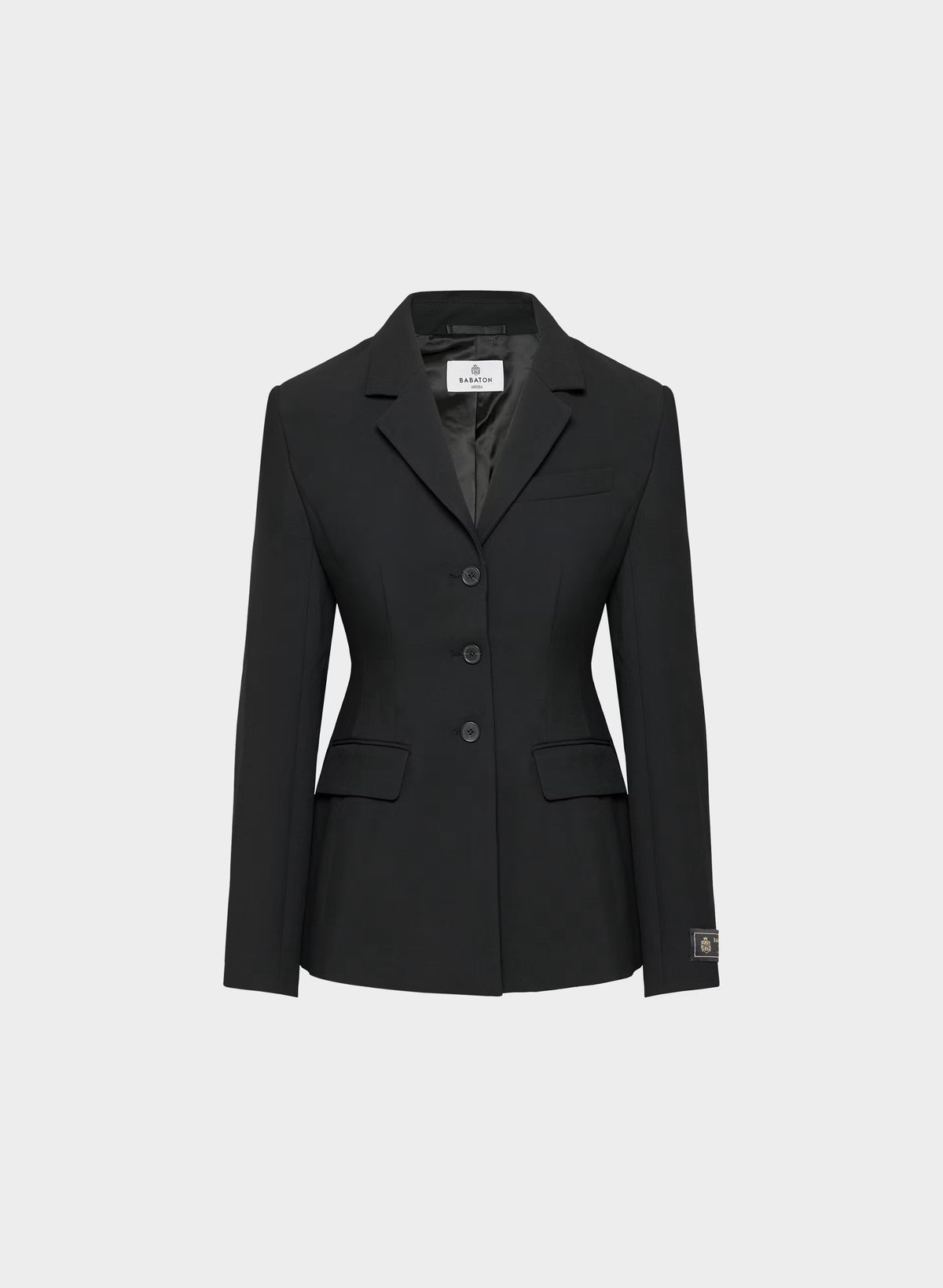 Single-Breasted Stretch Blazer - Brown Check