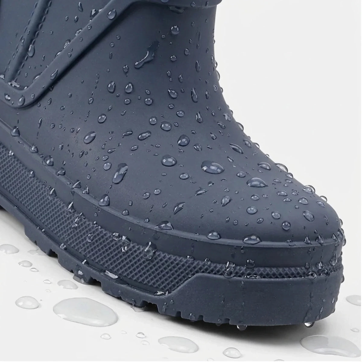 Kids' Waterproof Short Rain Boots - Dark Purple