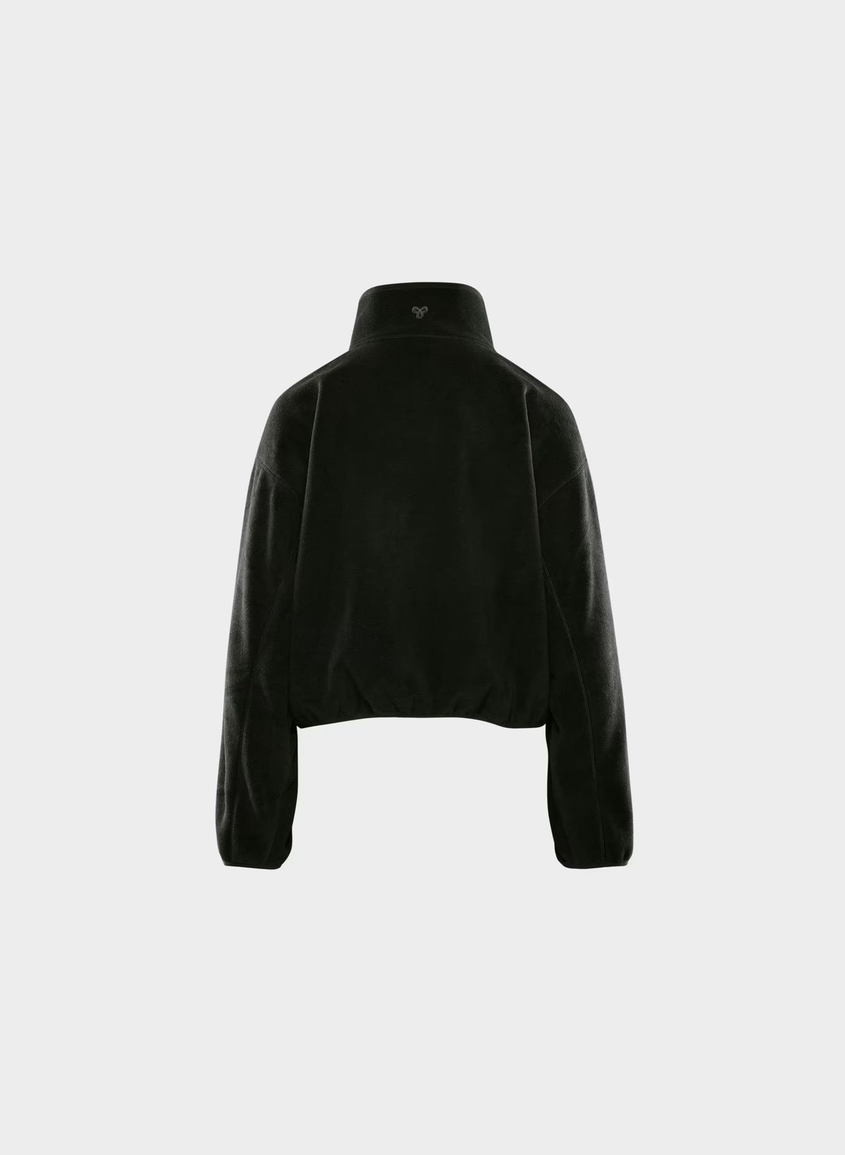 Oversized Half-Zip Microfleece Pullover - Gray