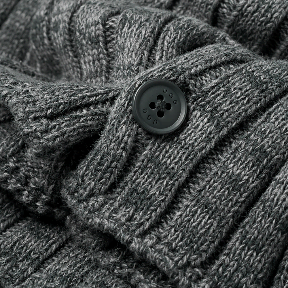 Rib Knit Button Leg Warmers - Dusk