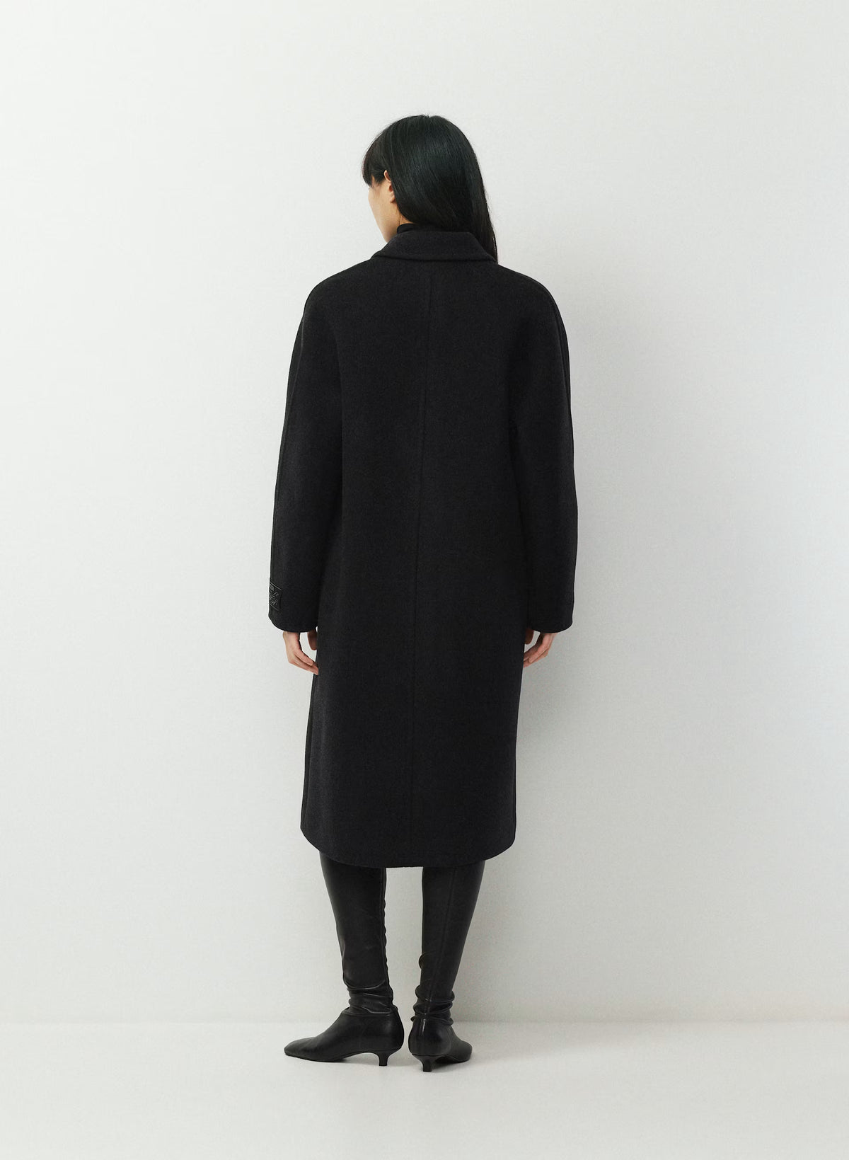 Double-Breasted Wool Cashmere Coat - Herringbone