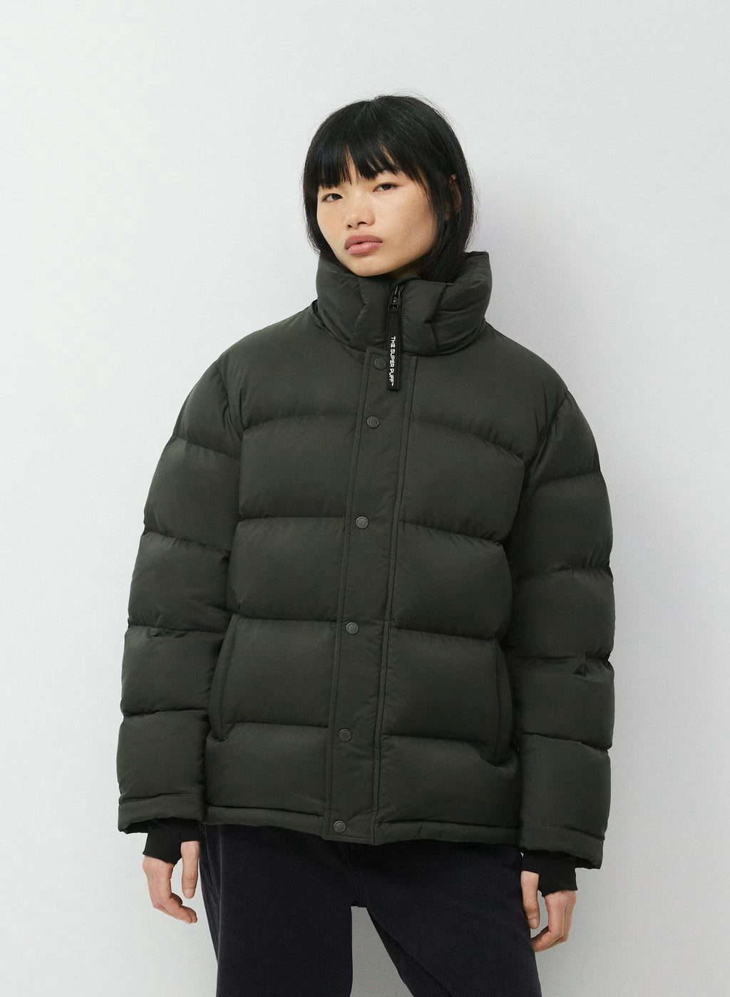 Long Down Puffer Jacket - Blue