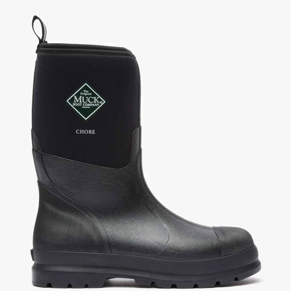 Men's Waterproof Mid Work Boot - Black