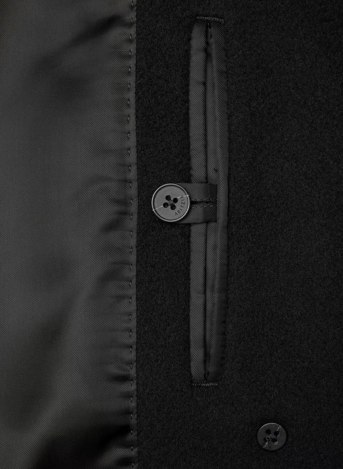 Double-Breasted Wool Cashmere Coat - Herringbone