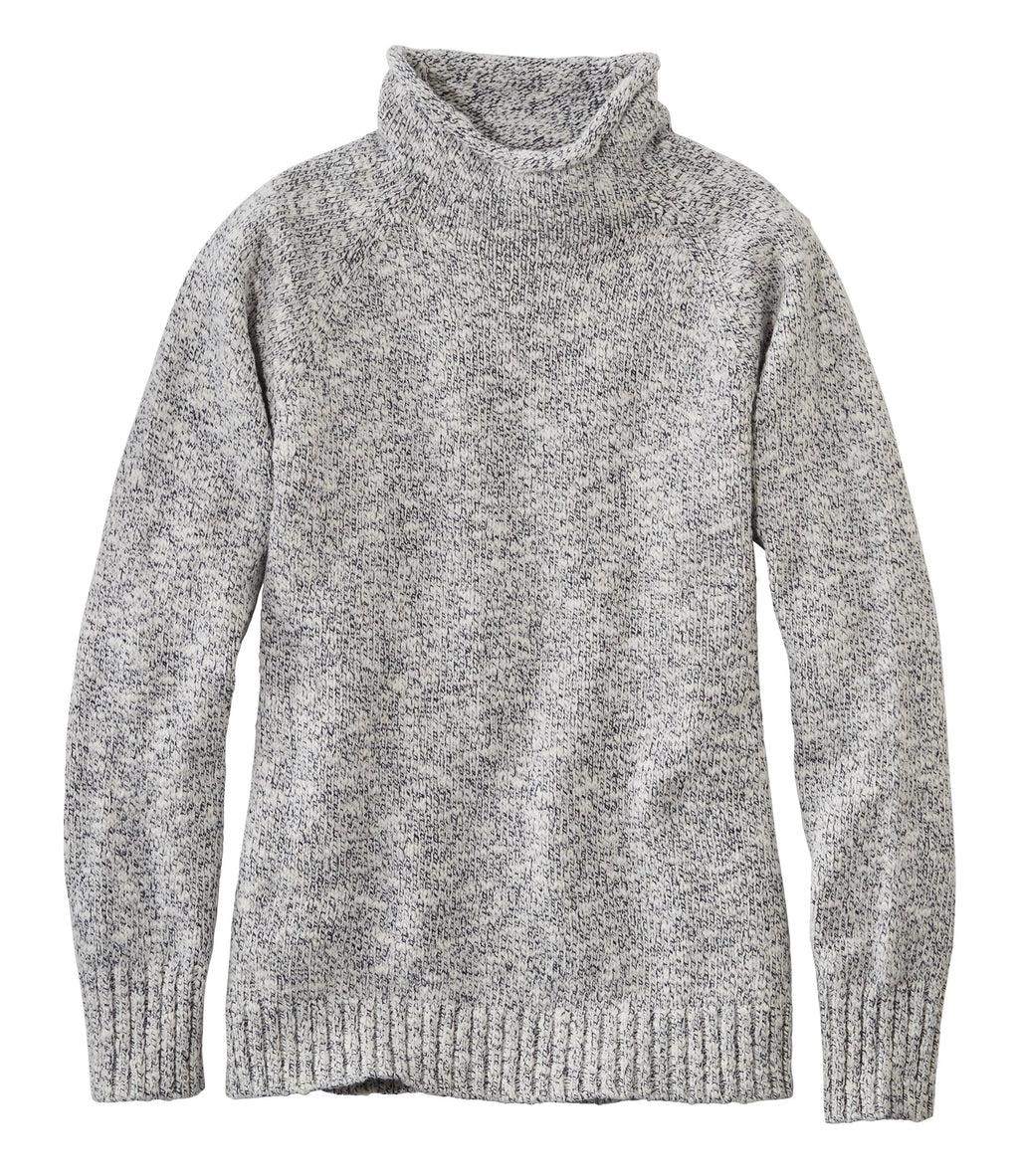 Women's Cotton Funnel Neck Pullover Sweater - Natural