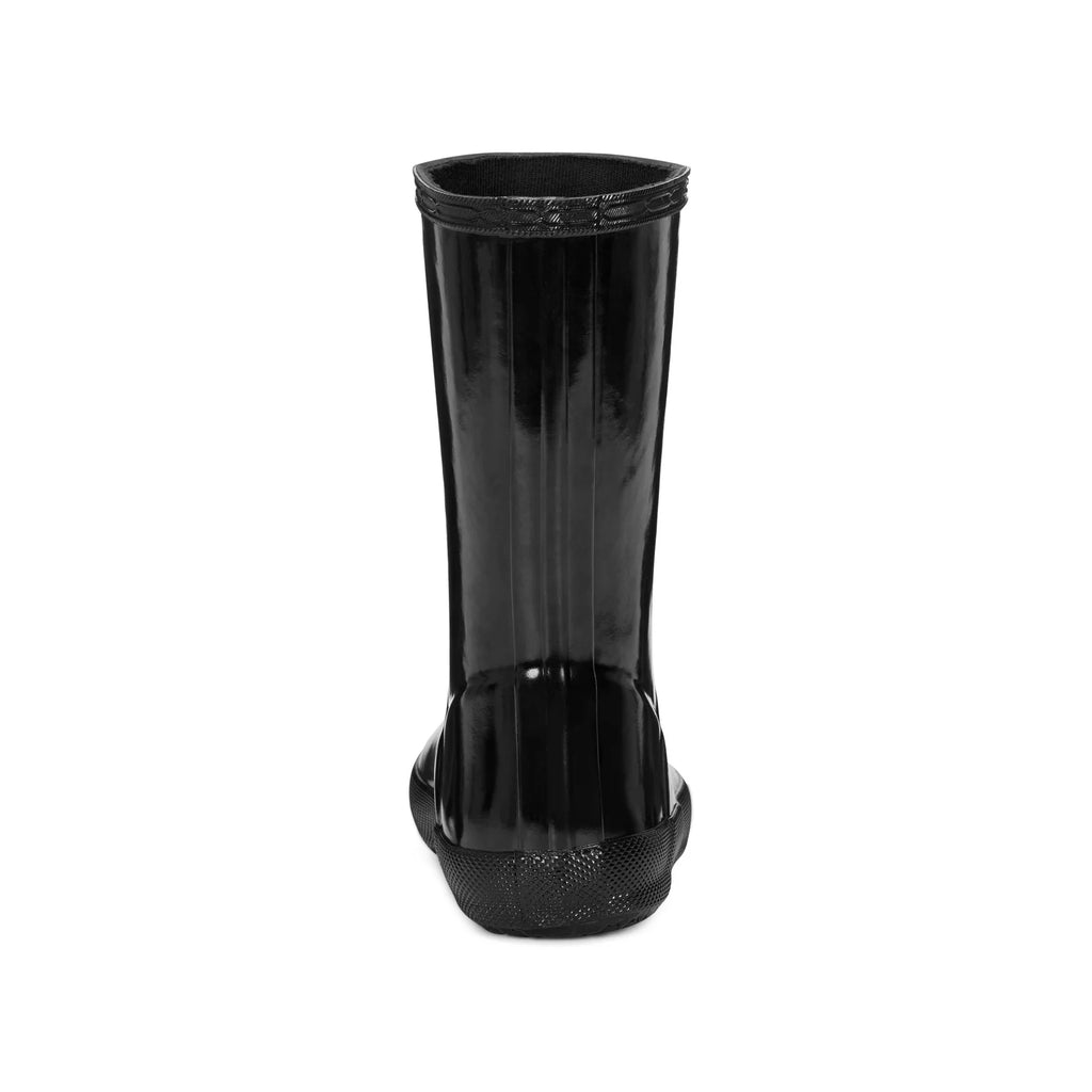 Kids' Glossy Rubber Rain Boots - Black